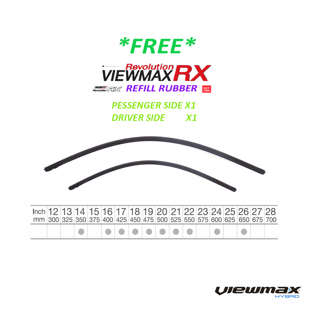 Hyundai Sonata LF CAP ViewMax Revolution RX Hybrid Windshield Wiper Blades 18